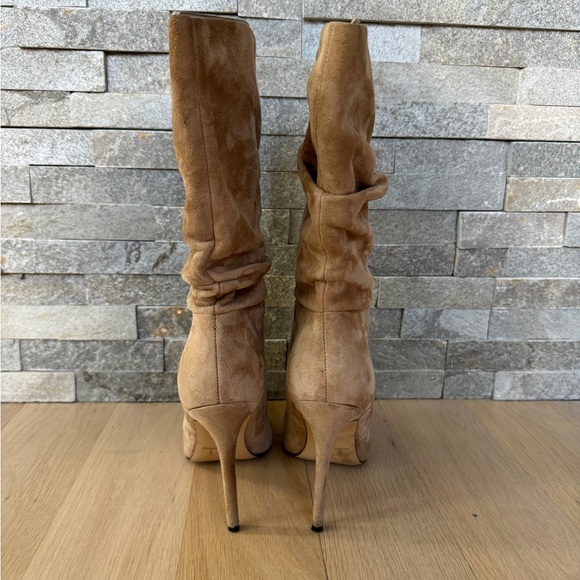 Marc Fisher Tan Beige Suede High Heel Boots 8 - Picture 12 of 16
